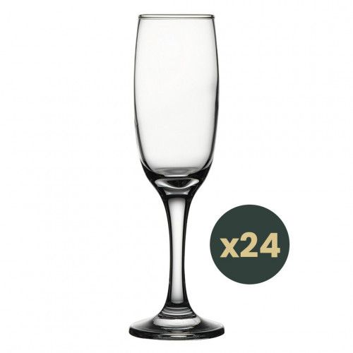 24 Taças em Vidro G4U Lira para Champanhe 210ml