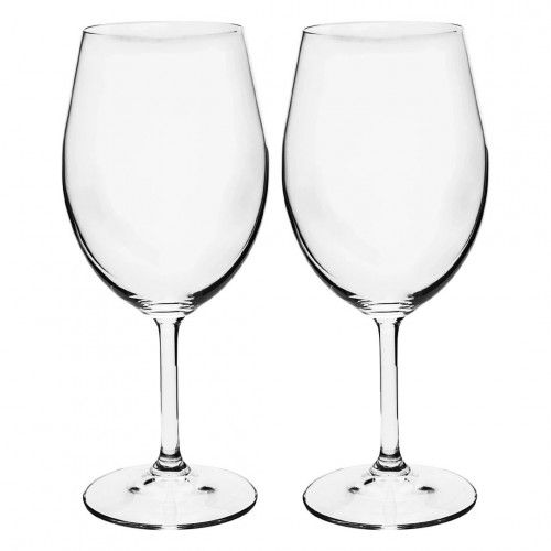 2 Taças de Cristal Bohemia Anna para Vinho Tinto 580ml